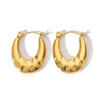 1 Pair Basic Classic Style Geometric Plating 304 Stainless Steel 18K Gold Plated Earrings main image 2