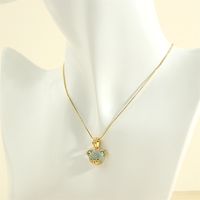 Cute Simple Style Little Bear Copper 18k Gold Plated Zircon Pendant Necklace In Bulk sku image 6