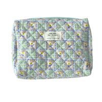 Women's All Seasons Cotton Flower Elegant Square Zipper Cosmetic Bag main image 3