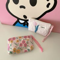Women's Small All Seasons Polyester Flower Basic Classic Style Square Zipper Cosmetic Bag main image 2