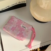 Women's Small All Seasons Polyester Flower Basic Classic Style Square Zipper Cosmetic Bag sku image 16