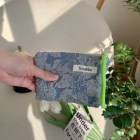 Women's Small All Seasons Polyester Flower Basic Classic Style Square Zipper Cosmetic Bag sku image 18
