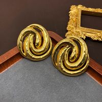 1 Pair Retro Geometric Plating Alloy Gold Plated Ear Studs main image 2