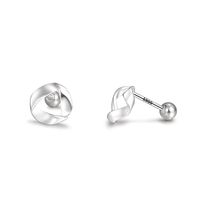 1 Pair Simple Style Geometric Plating Sterling Silver Ear Studs main image 4