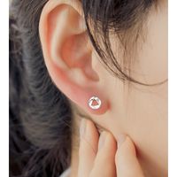 1 Pair Simple Style Geometric Plating Sterling Silver Ear Studs main image 2