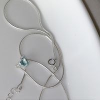 Simple Style Heart Shape Copper Artificial Gemstones Pendant Necklace In Bulk sku image 4
