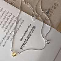 Simple Style Heart Shape Copper Artificial Gemstones Pendant Necklace In Bulk sku image 3