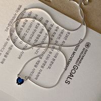 Simple Style Heart Shape Copper Artificial Gemstones Pendant Necklace In Bulk sku image 7