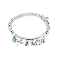 Sweet Insect Flower Turquoise Silver Plated Wholesale Bracelets sku image 1