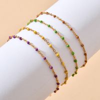 Lady Simple Style Round Stainless Steel Bracelets In Bulk main image 1