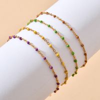 Lady Simple Style Round Stainless Steel Bracelets In Bulk main image 6