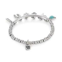 Sweet Insect Flower Turquoise Silver Plated Wholesale Bracelets main image 2