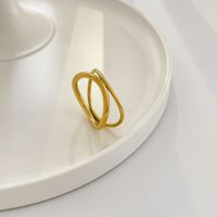 Einfarbige, Vergoldete Ringe Aus Titans Tahl Im Einfachen Stil sku image 10