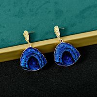 1 Pair Elegant Retro Geometric Alloy Resin Drop Earrings main image 4