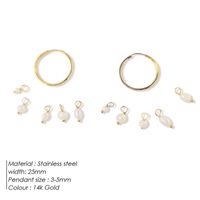 1 Pair Lady Geometric Stainless Steel Freshwater Pearl Artificial Pearls 14K Gold Plated Rose Gold Plated Earrings main image 3