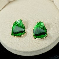 1 Pair Simple Style Solid Color Enamel Alloy Ear Studs main image 1