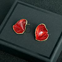 1 Pair Simple Style Solid Color Enamel Alloy Ear Studs main image 3