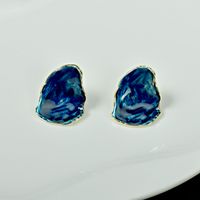 1 Pair Simple Style Solid Color Enamel Alloy Ear Studs main image 4