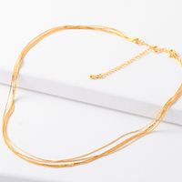 Simple Style Solid Color Copper Necklace In Bulk sku image 1