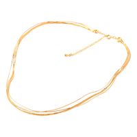 Simple Style Solid Color Copper Necklace In Bulk main image 5