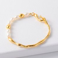 Elegant Irregular Freshwater Pearl Brass 18K Gold Plated In Bulk main image 1