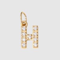 1 Piece Stainless Steel Zircon 14K Gold Plated Letter Polished Pendant sku image 20