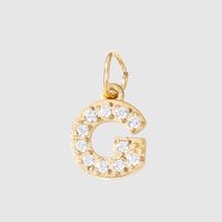 1 Piece Stainless Steel Zircon 14K Gold Plated Letter Polished Pendant sku image 30