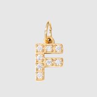 1 Piece Stainless Steel Zircon 14K Gold Plated Letter Polished Pendant sku image 11