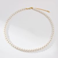 Simple Style Round Artificial Pearl Beaded Women's Necklace sku image 2