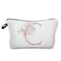 Unisex All Seasons Polyester Letter Flower Elegant Square Zipper Cloud Shape Bag Cosmetic Bag sku image 3