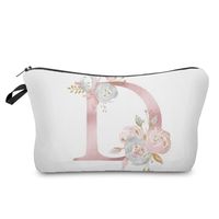 Unisex All Seasons Polyester Letter Flower Elegant Square Zipper Cloud Shape Bag Cosmetic Bag sku image 4