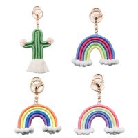 Streetwear Rainbow Cotton Women's Bag Pendant Keychain main image 4
