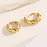 1 Pair Simple Style Heart Shape Plating Copper 18k Gold Plated Earrings main image 6