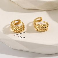 1 Pair Simple Style Heart Shape Plating Copper 18k Gold Plated Earrings main image 2