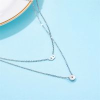 Elegant Simple Style Star Crown Stainless Steel Inlay Zircon Double Layer Necklaces main image 8