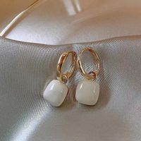 1 Pair Simple Style Color Block Enamel Alloy Earrings sku image 1