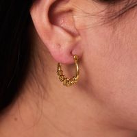 1 Pair Simple Style Star Plating 304 Stainless Steel 18K Gold Plated Earrings main image 5