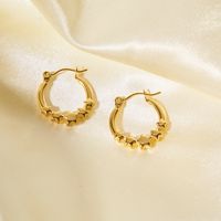 1 Pair Simple Style Star Plating 304 Stainless Steel 18K Gold Plated Earrings main image 4