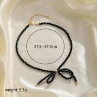 Sexy Einfacher Stil Bogenknoten Schnitt Kristall Kupfer Halsband sku image 1