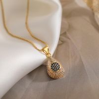 Simple Style Water Droplets Copper 18k Gold Plated Zircon Pendant Necklace In Bulk sku image 2