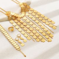 Elegant Glam Lady Geometric Copper Tassel Plating 18k Gold Plated Rings Earrings Necklace main image 3
