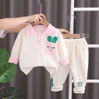 Casual Streetwear Animal Color Block Cotton Girls Clothing Sets main image 3