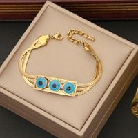 Estilo IG Básico Forma De Corazón Acero Inoxidable Chapados en oro de 18k Pulsera Al Mayoreo sku image 4