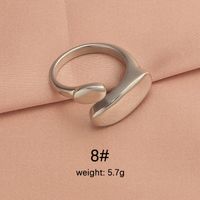 Stainless Steel 18K Gold Plated IG Style Plating Irregular Round Square None Rings sku image 1