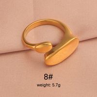 Stainless Steel 18K Gold Plated IG Style Plating Irregular Round Square None Rings sku image 5