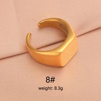 Stainless Steel 18K Gold Plated IG Style Plating Irregular Round Square None Rings sku image 7