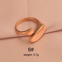Stainless Steel 18K Gold Plated IG Style Plating Irregular Round Square None Rings sku image 8