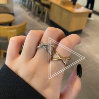 Fashion Geometric Silver Plated Plating Women's Open Ring 1 Piece sku image 67