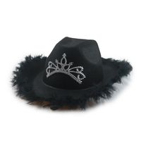 Women's Lady Solid Color Curved Eaves Cowboy Hat sku image 2