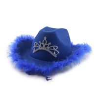 Women's Lady Solid Color Curved Eaves Cowboy Hat sku image 3